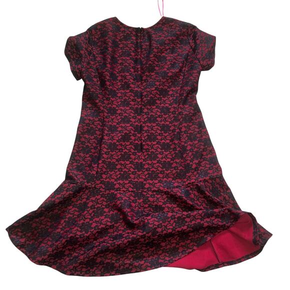 NWT Betsey Johnson Red and Black Lace Fit and Flare Skater Dress-14 - Picture 5 of 16
